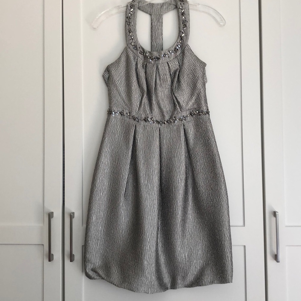 Laundry by Shelli Segal Silver Bubble Dress